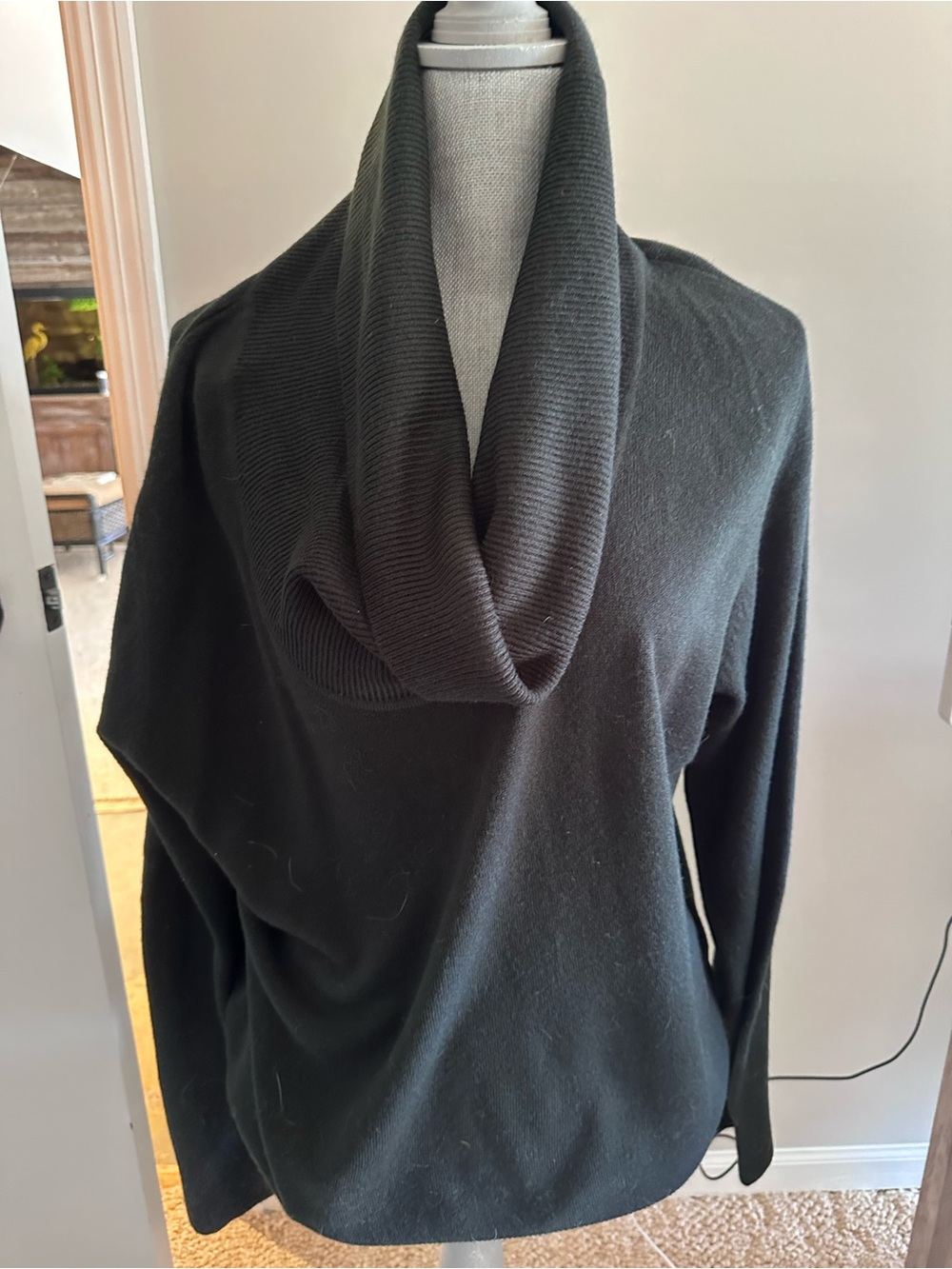Carol Rose Black Cowl Neck Sweater